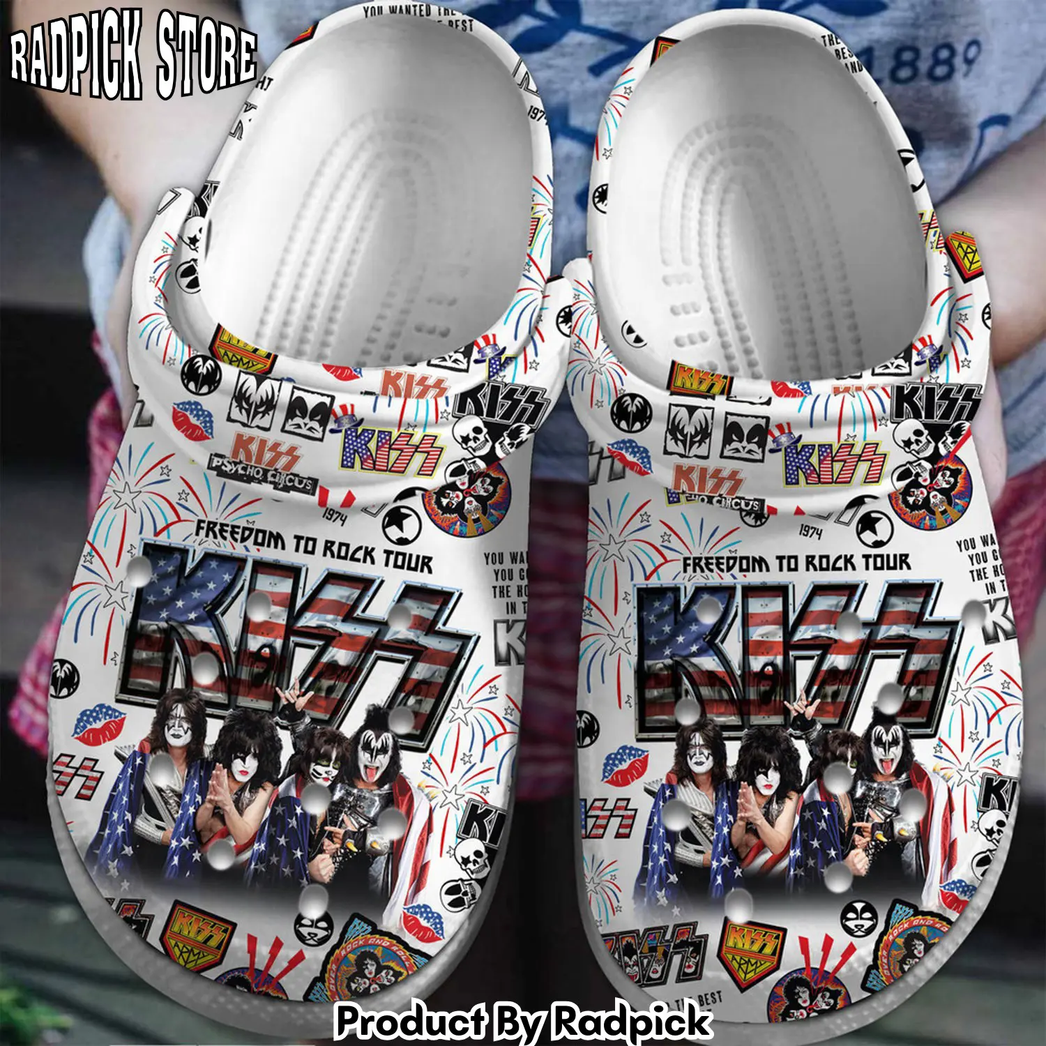 Radpick premium kiss music clogs shoes comfortable for men women fsa rp6522276
